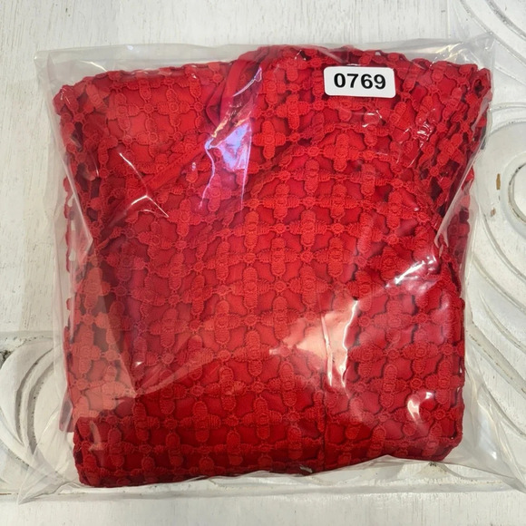 LULUS KINDHEARTED RED LACE SLEEVELESS MINI DRESS M Pencil Sheath - Picture 10 of 10